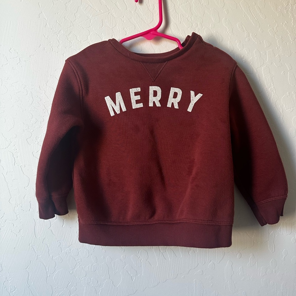 Merry Kids Burgundy Sweatshirt